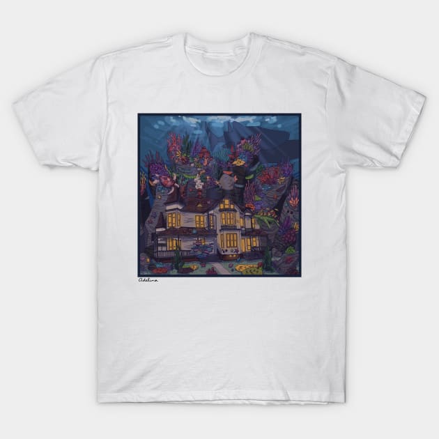 A Wizard's Underwater Abode T-Shirt by greenishsapphire